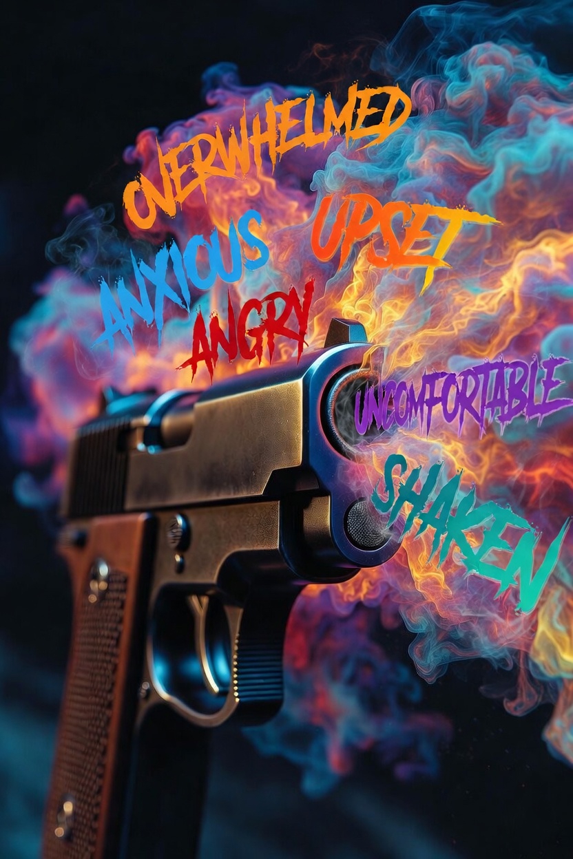 gun visually displaying emotions